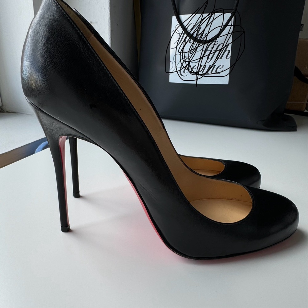 Christian Louboutin Fifi 100 stiletto pumps black kid leather 40